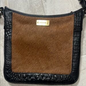 Brahmin Black and Brown Crossbody Bag